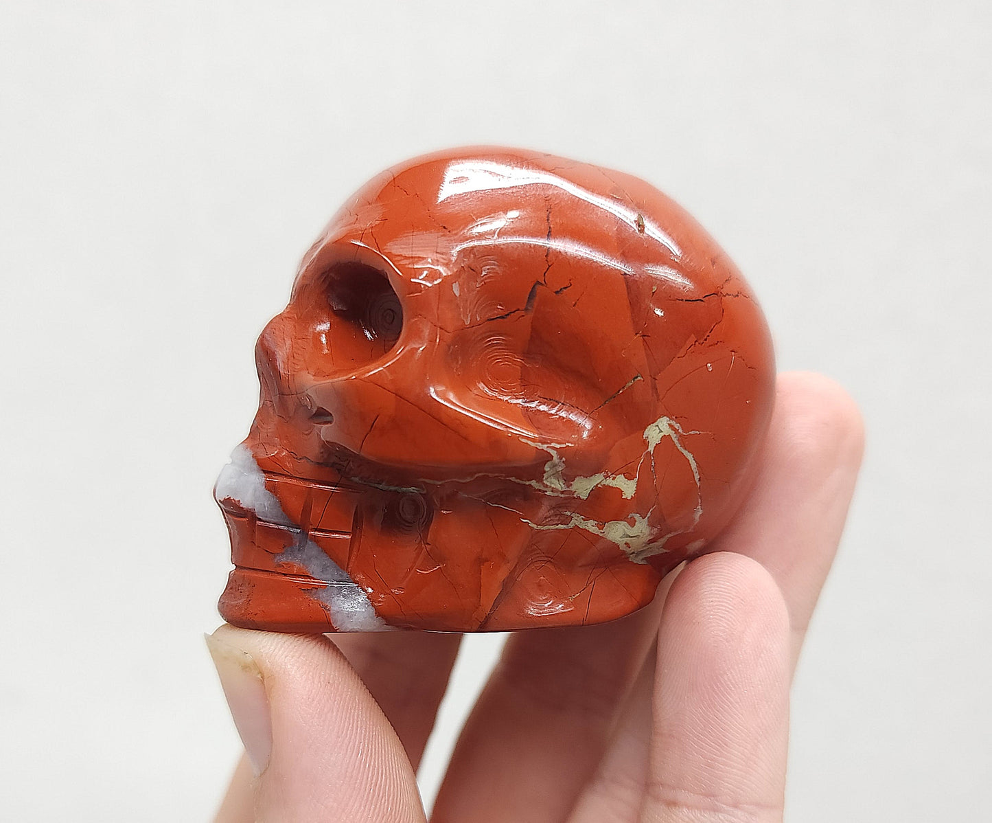 Red Jasper skull #1