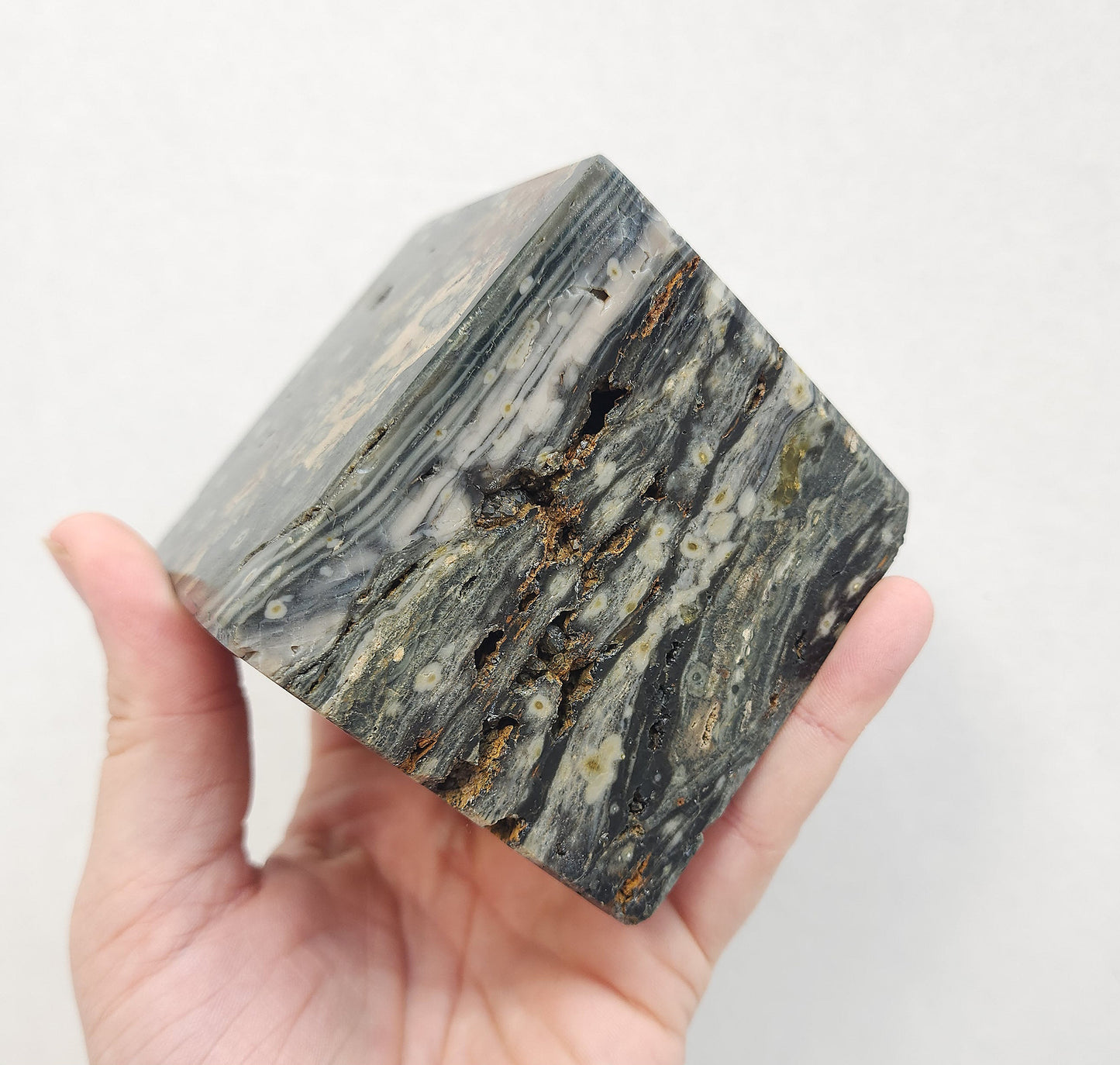 Ocean Jasper cube