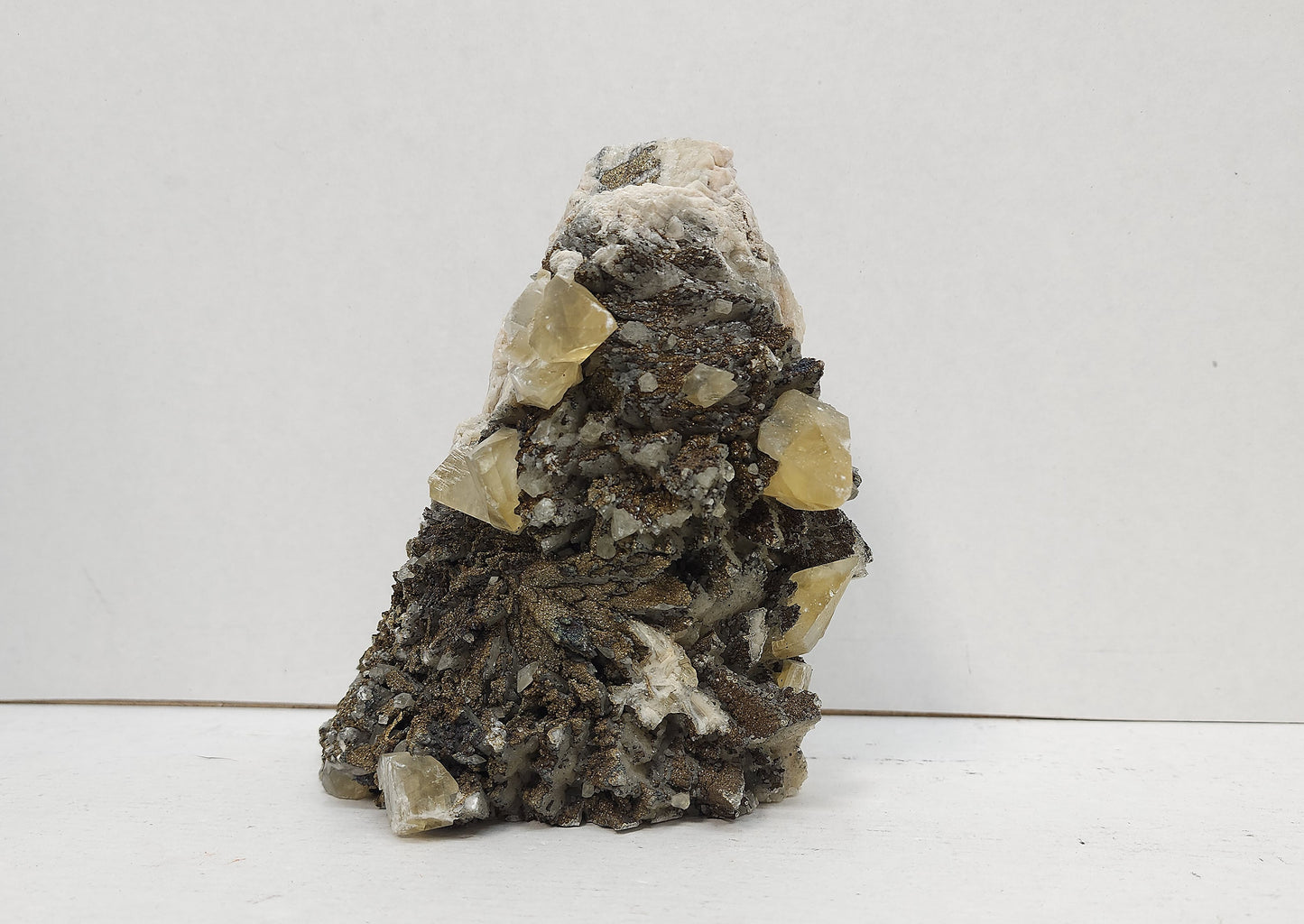 Pyrite and Calcite specimen