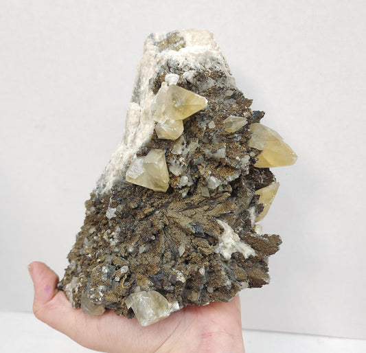 Pyrite and Calcite specimen