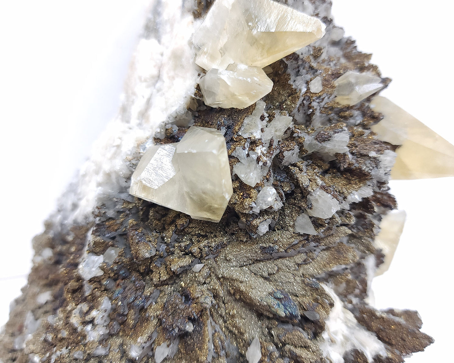 Pyrite and Calcite specimen