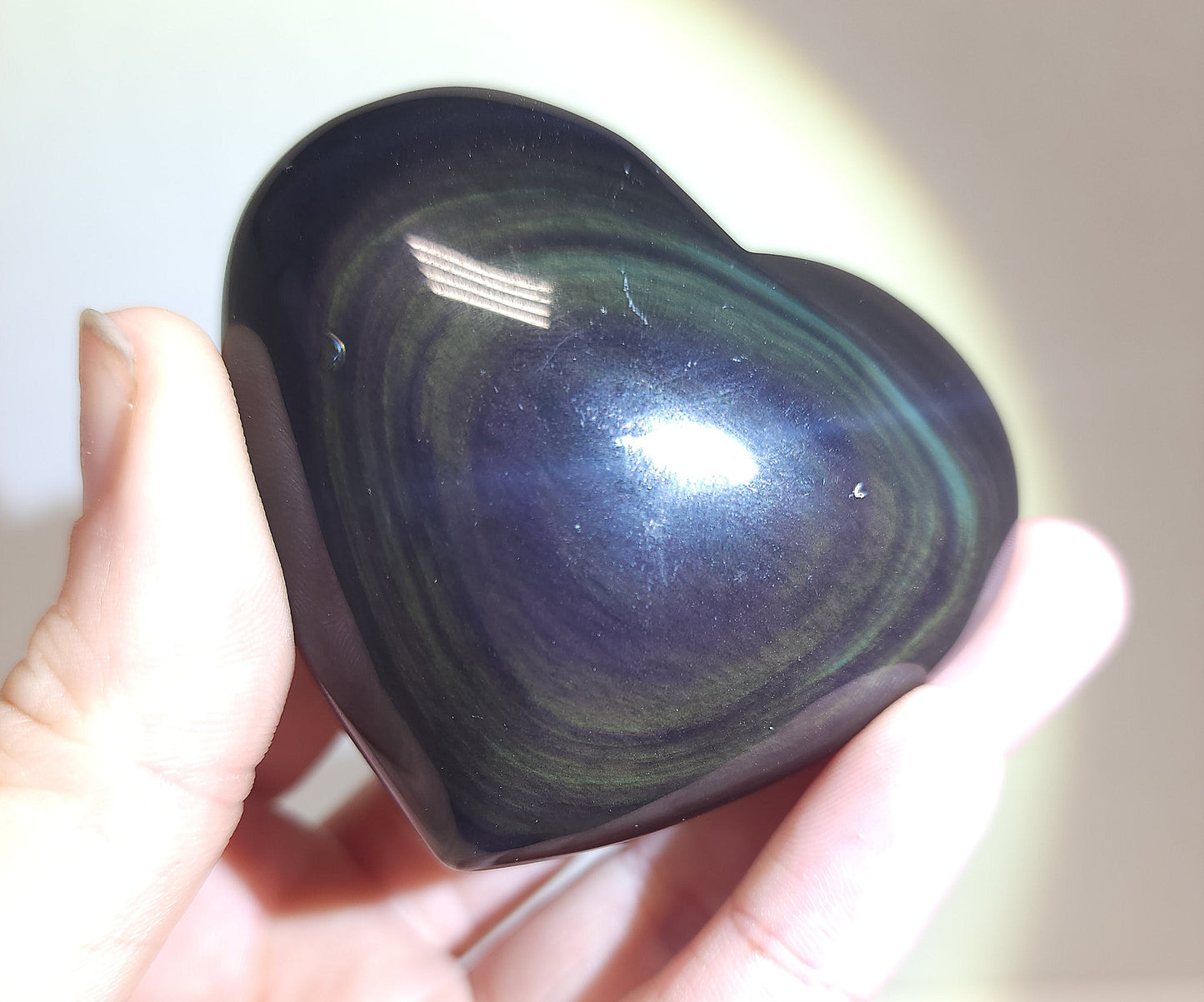 Rainbow Obsidian Heart #1