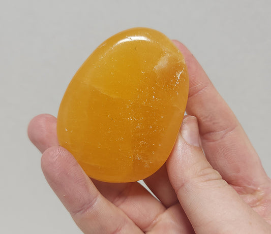 Orange Calcite Palmstone #1