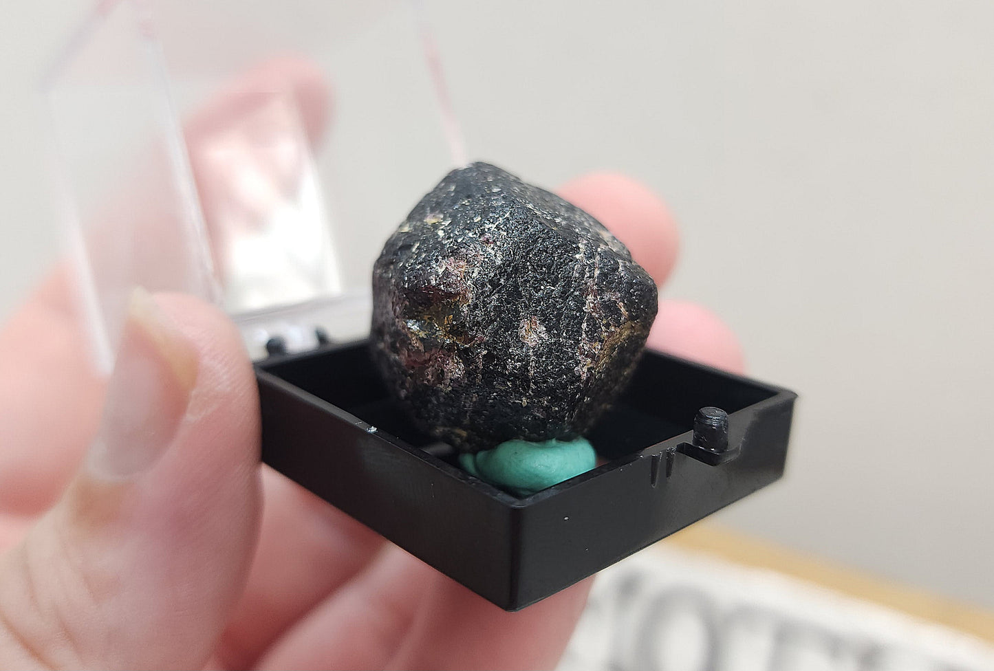 Raw Garnet in Specimen Box