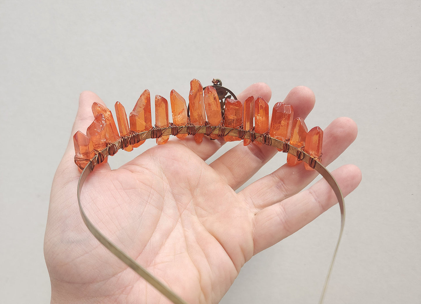 Handmade Crystal Crown (Orange)