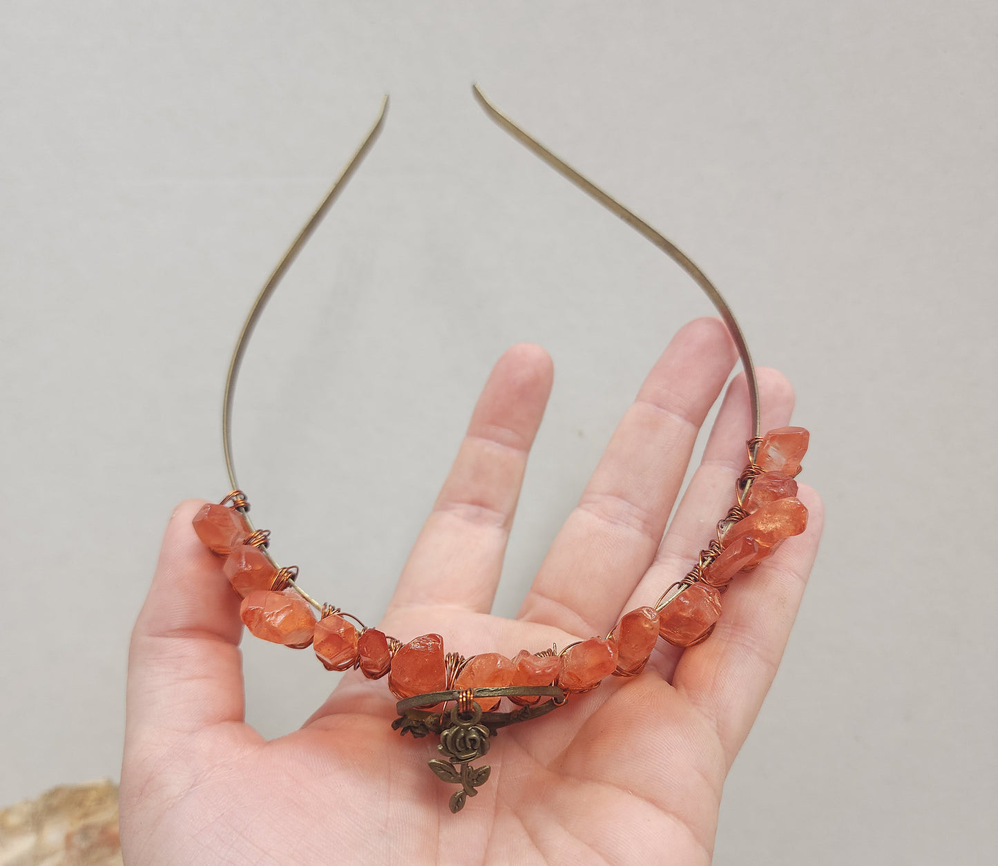 Handmade Crystal Crown (Orange)