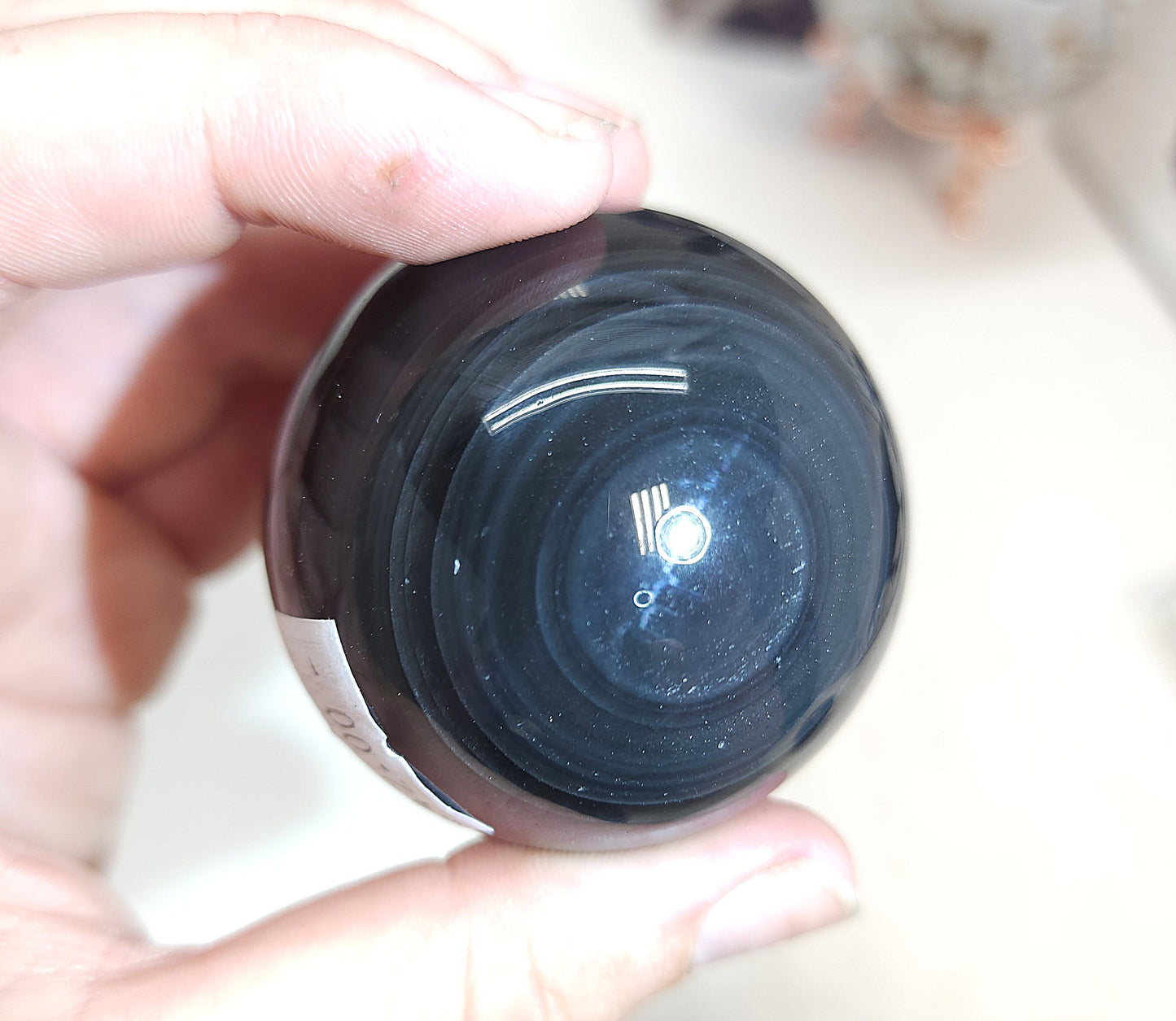 Silver Sheen Obsidian Sphere