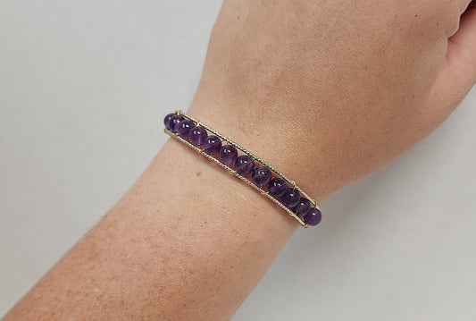 Amethyst Wire Wrapped Bracelet