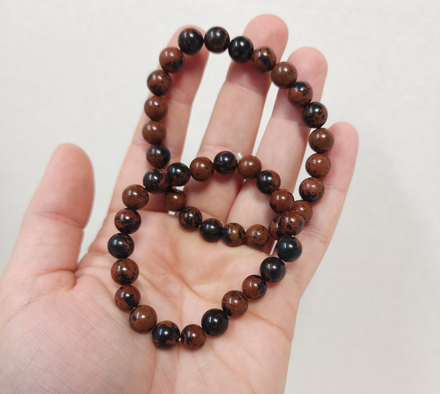 Beaded Bracelet Mahogany Obsidian