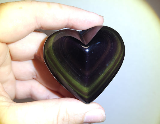 Rainbow Obsidian Heart #2