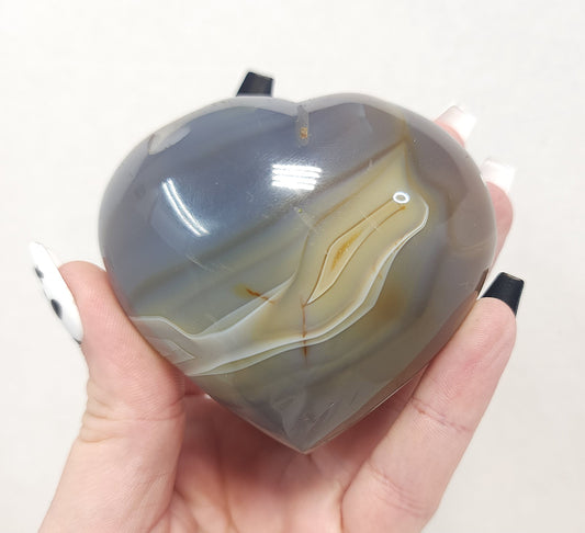 Orca Agate Heart