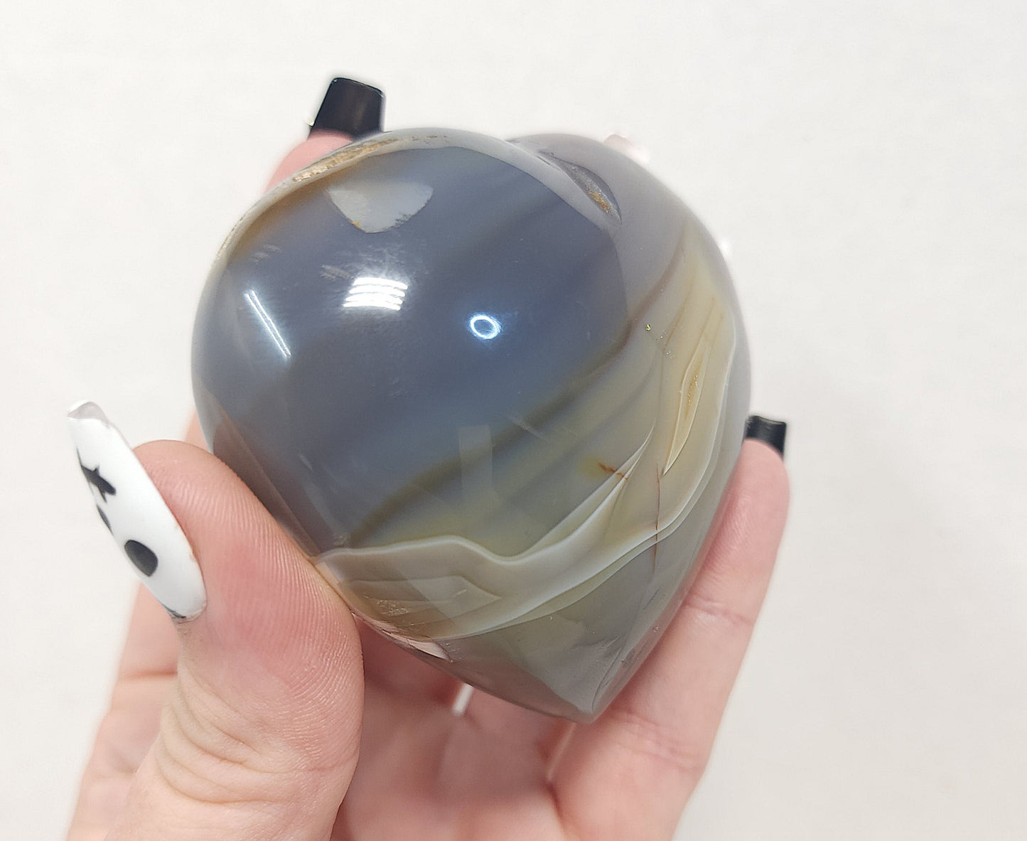 Orca Agate Heart