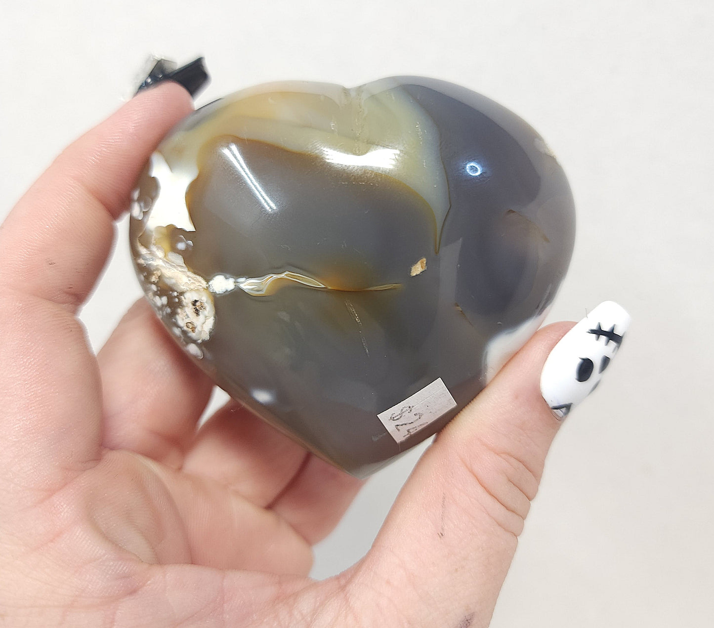 Orca Agate Heart