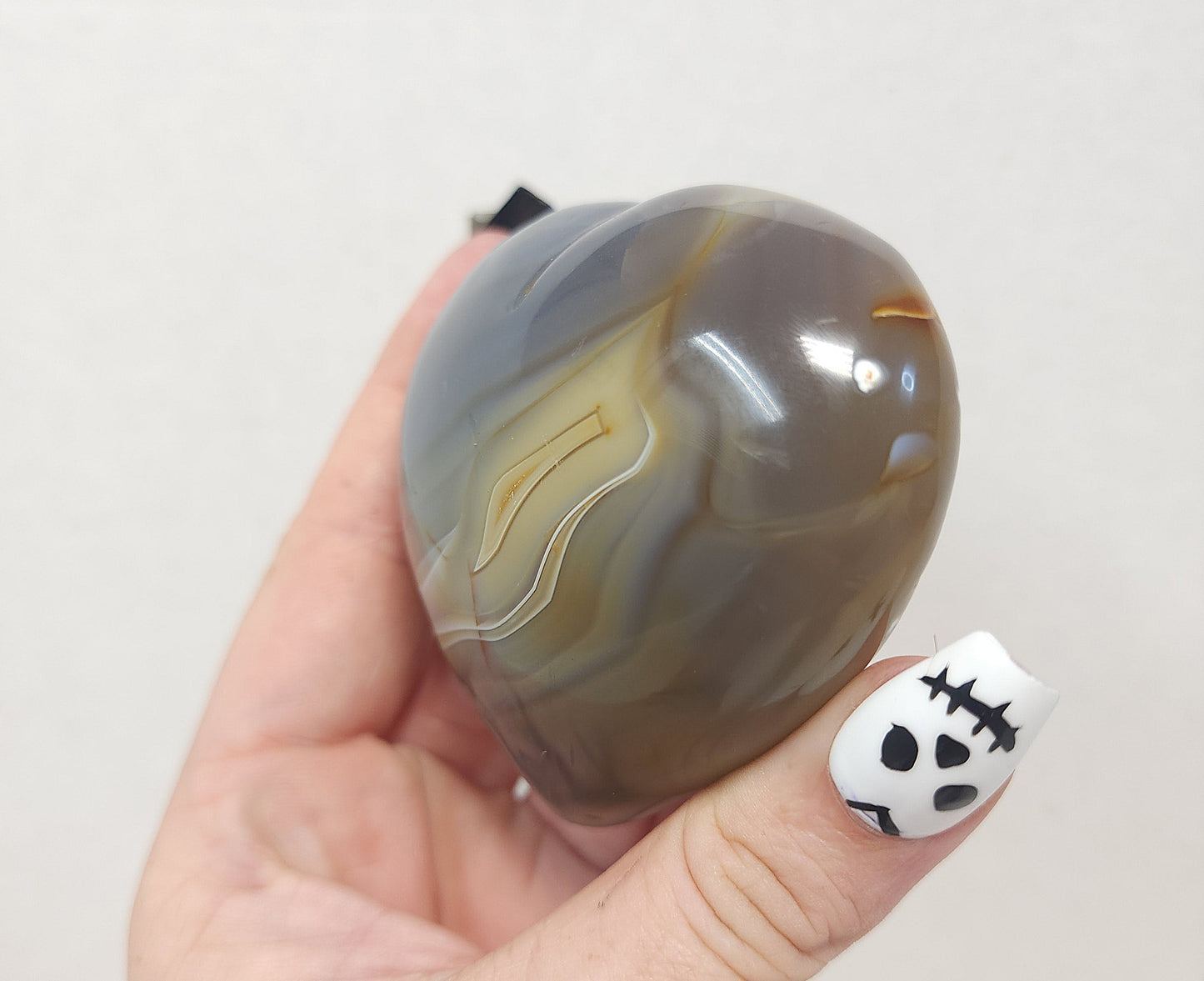 Orca Agate Heart