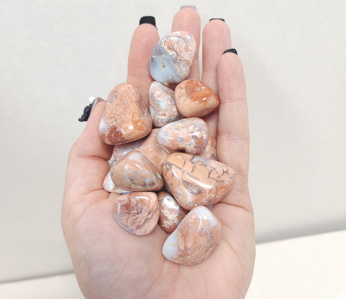 Pink Agate Tumbles