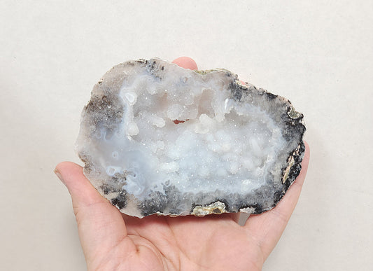 Druzy Quartz Geode Half