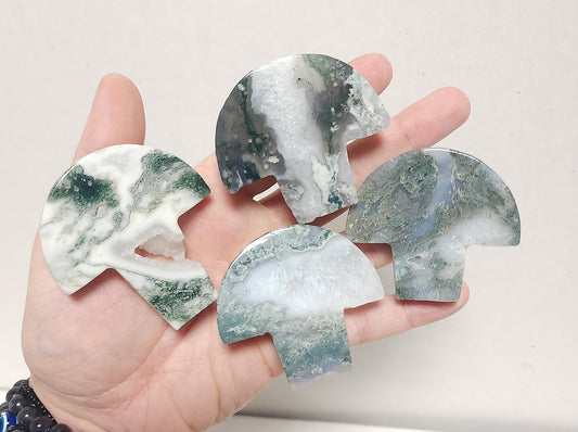 Moss Agate Mushroom (Medium)