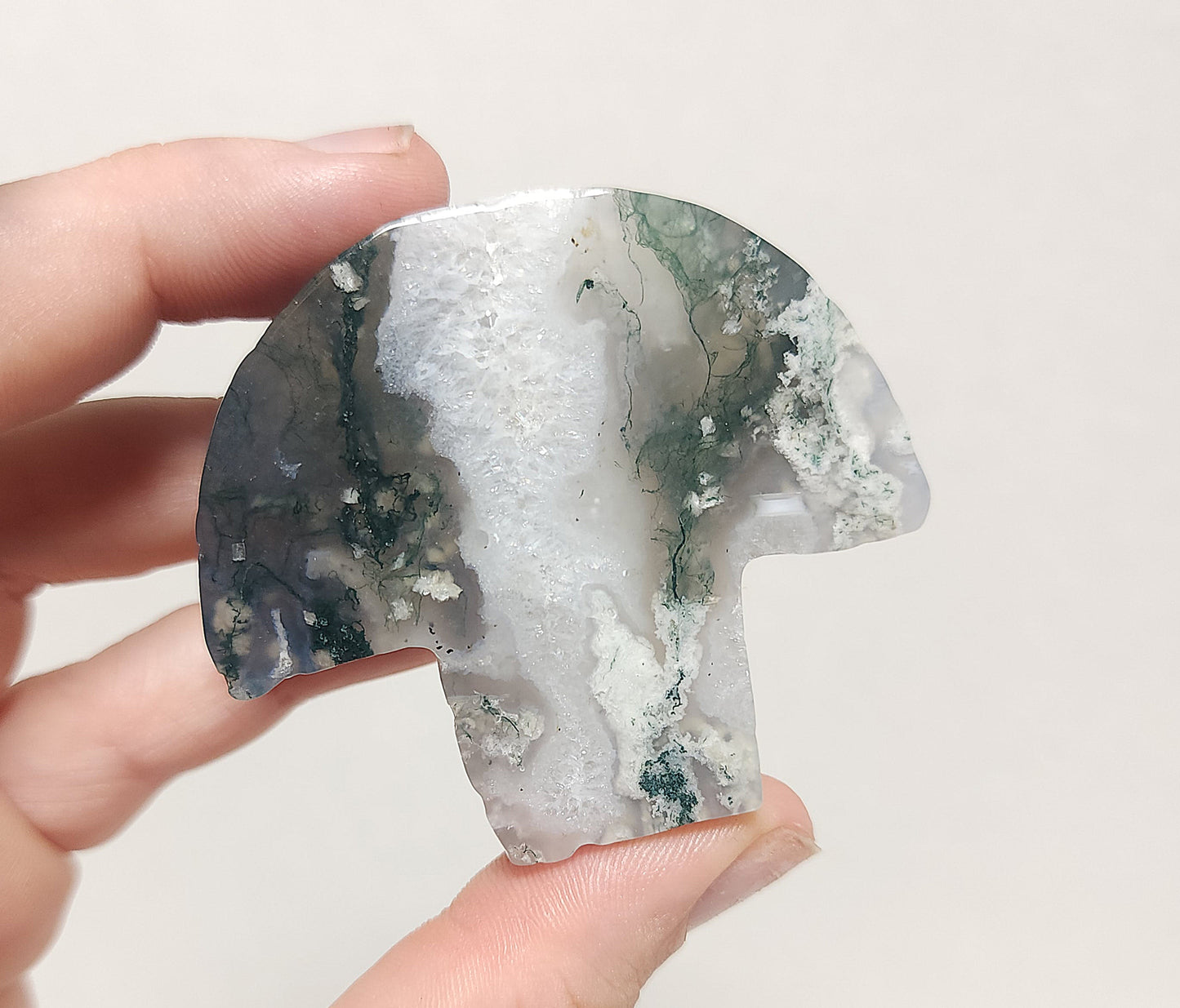 Moss Agate Mushroom (Medium)