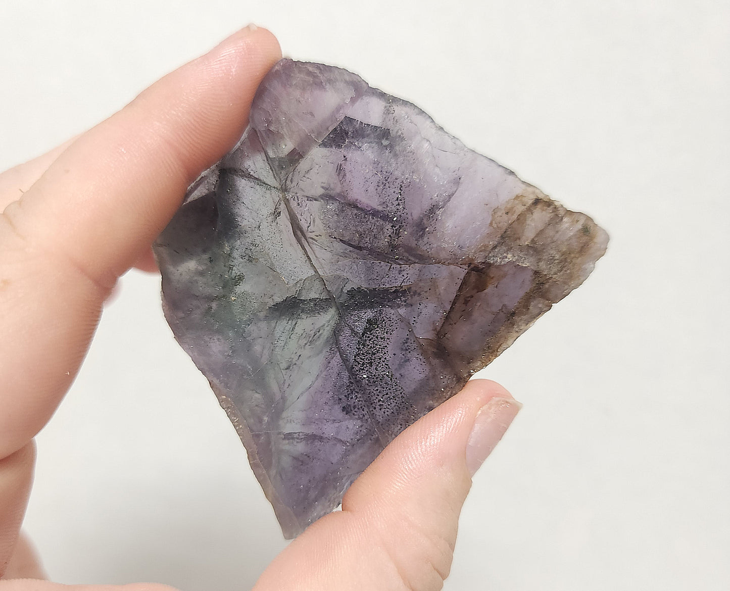 Fluorite with Pyrite Slab #1