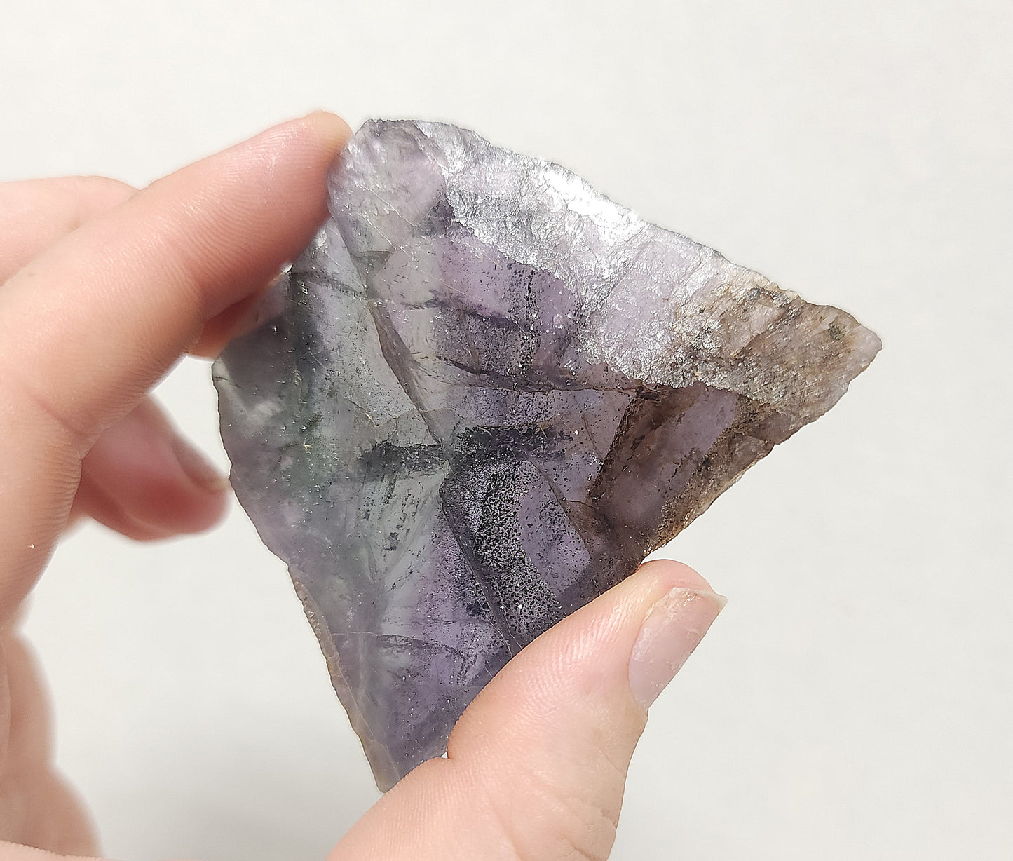 Fluorite with Pyrite Slab #1