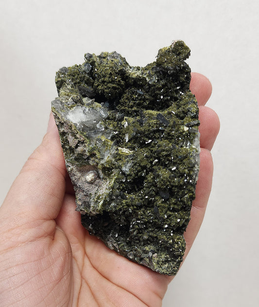 Epidote and Smokey Quartz Specimen #1