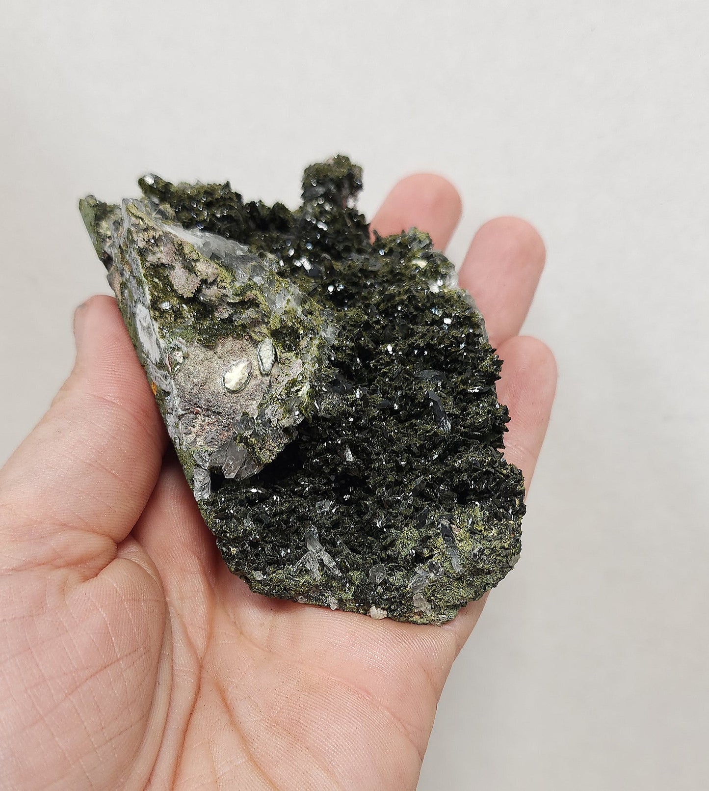 Epidote and Smokey Quartz Specimen #1