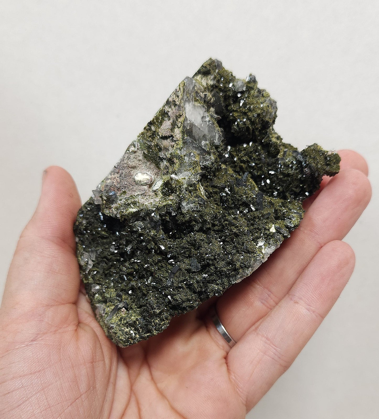 Epidote and Smokey Quartz Specimen #1