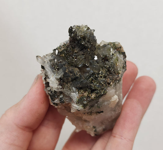 Epidote and Smokey Quartz Specimen #3