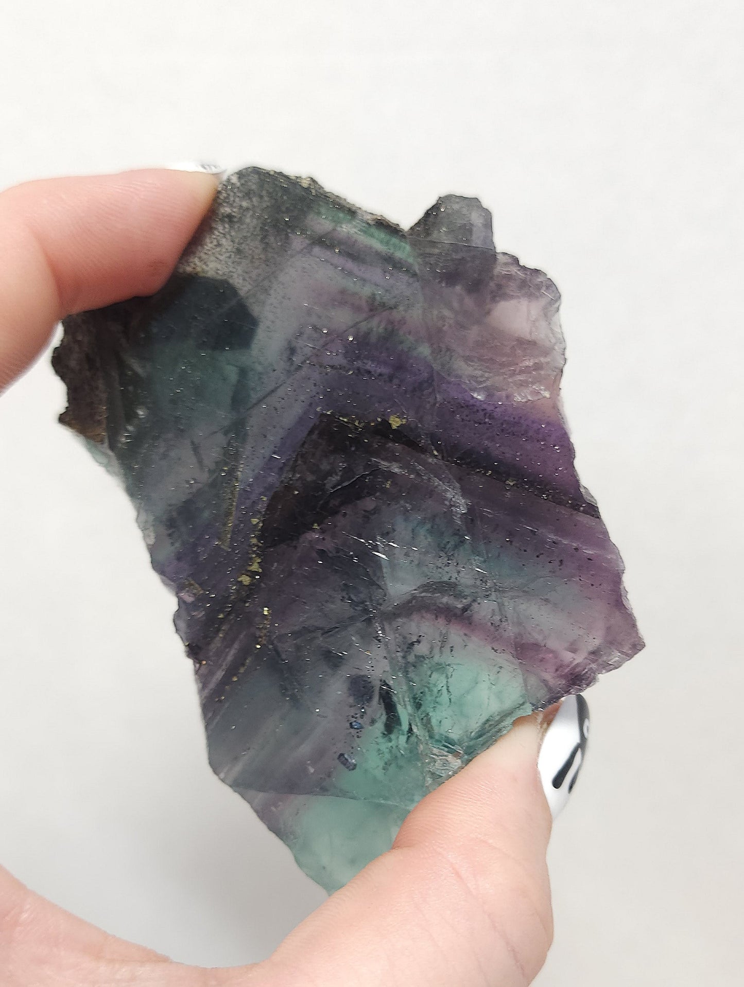 Fluorite with Pyrite Slab #2