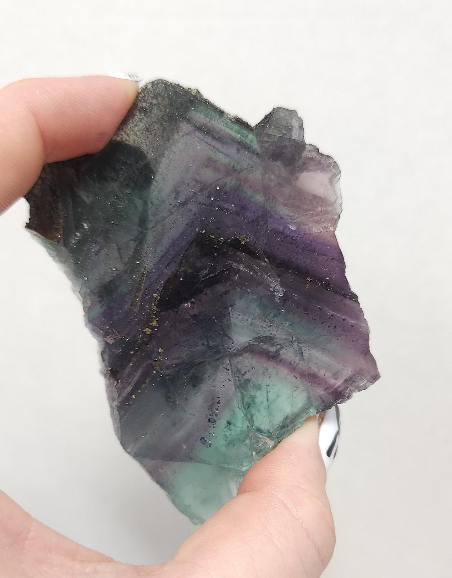 Fluorite with Pyrite Slab #2