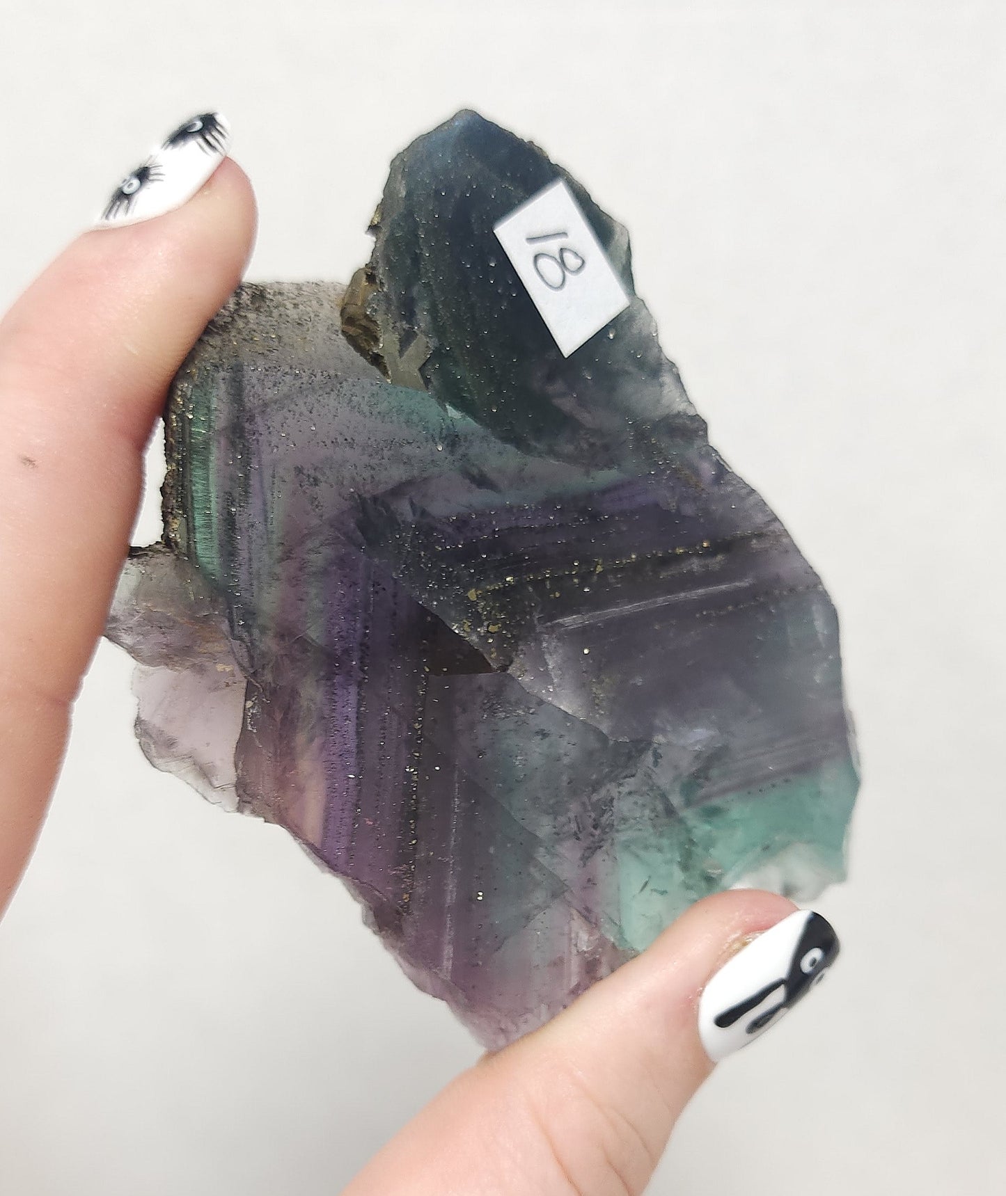 Fluorite with Pyrite Slab #2