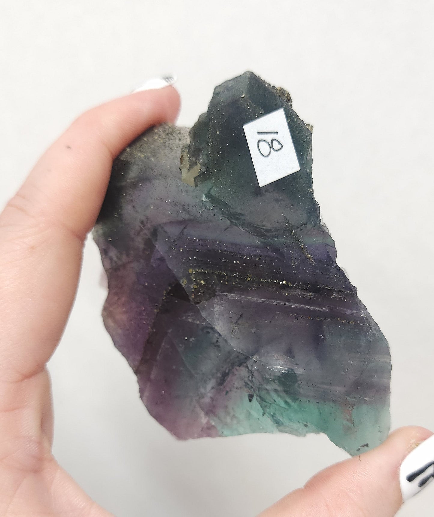 Fluorite with Pyrite Slab #2