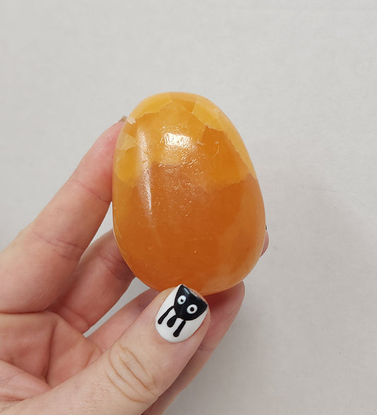 Orange Calcite Palmstone #4