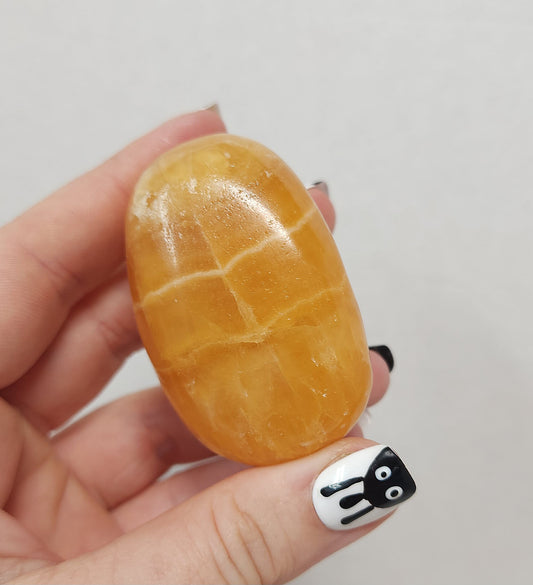 Orange Calcite Palmstone #7