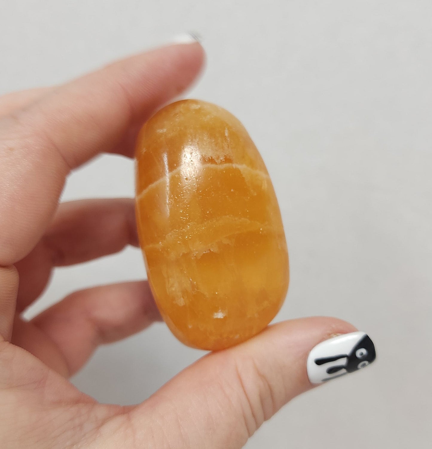 Orange Calcite Palmstone #7