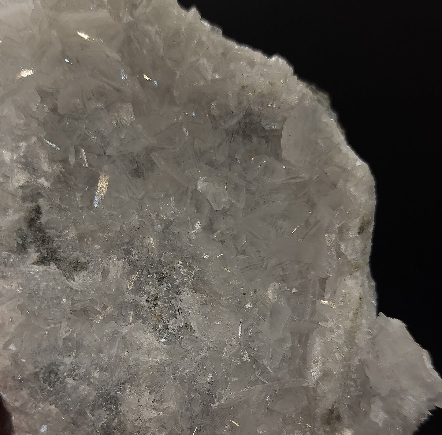 Hexagonal Calcite with Grey Chalcedony