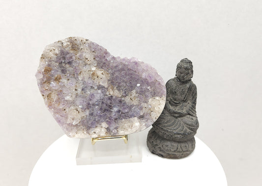 Amethyst with Calcite Heart