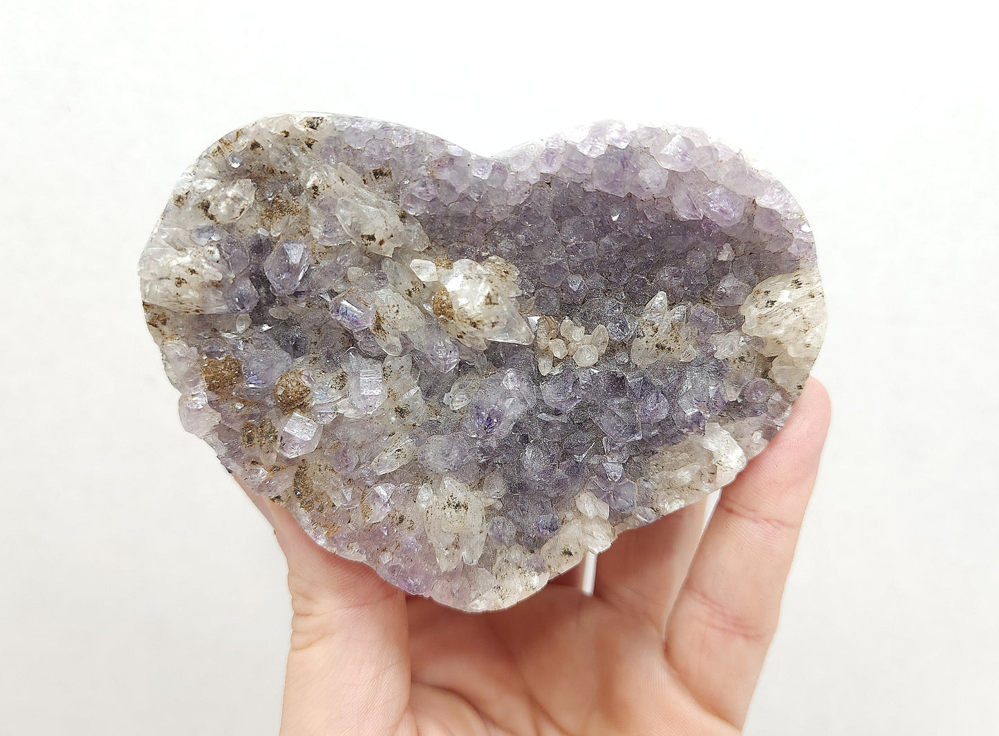 Amethyst with Calcite Heart